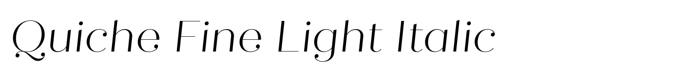 Quiche Fine Light Italic